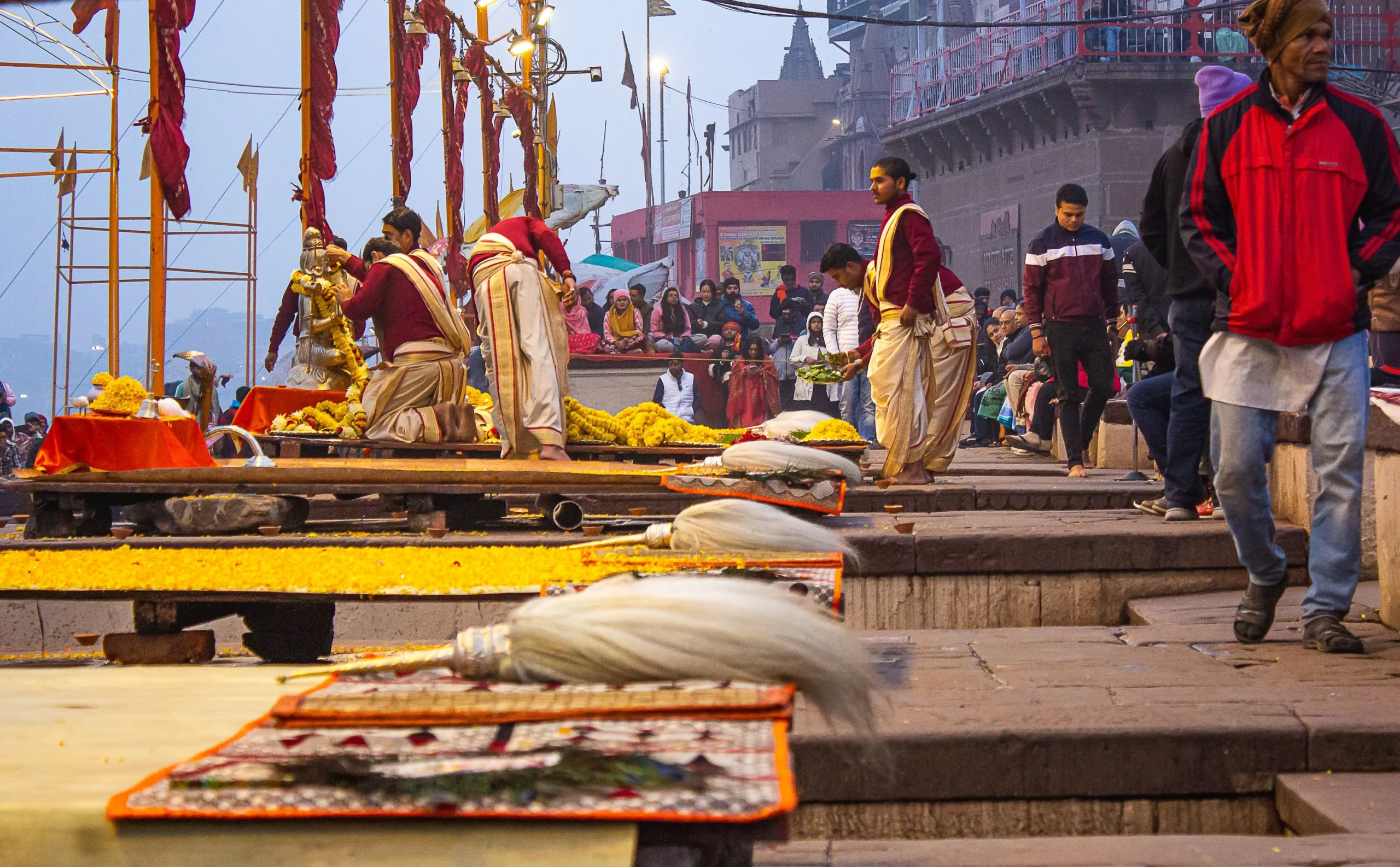 varanasi ghat ganga river, aarti ritual